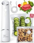 Chef Preserve Compact Vacuum Sealer for Food (Vacuum Sealer Machine + 30 Reusable Vacuum Bags) Powerful Handheld Vacuum Sealer Machine, Seal Meal Saver, Portable Food Sealer